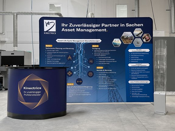 Mobiler Messestand mit ZippWall für unseren Kunden KINECTRICS Mobiler Messestand mit ZippWall für unseren Kunden KINECTRICS