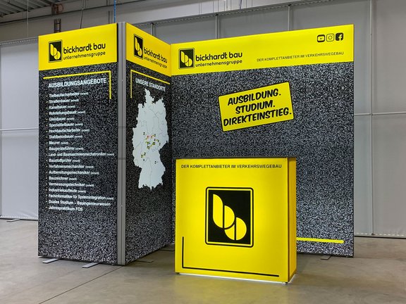Leuchtender Messestand ALU LightUp für unseren Kunden Bickhardt Bau Leuchtender Messestand ALU LightUp für unseren Kunden Bickhardt Bau