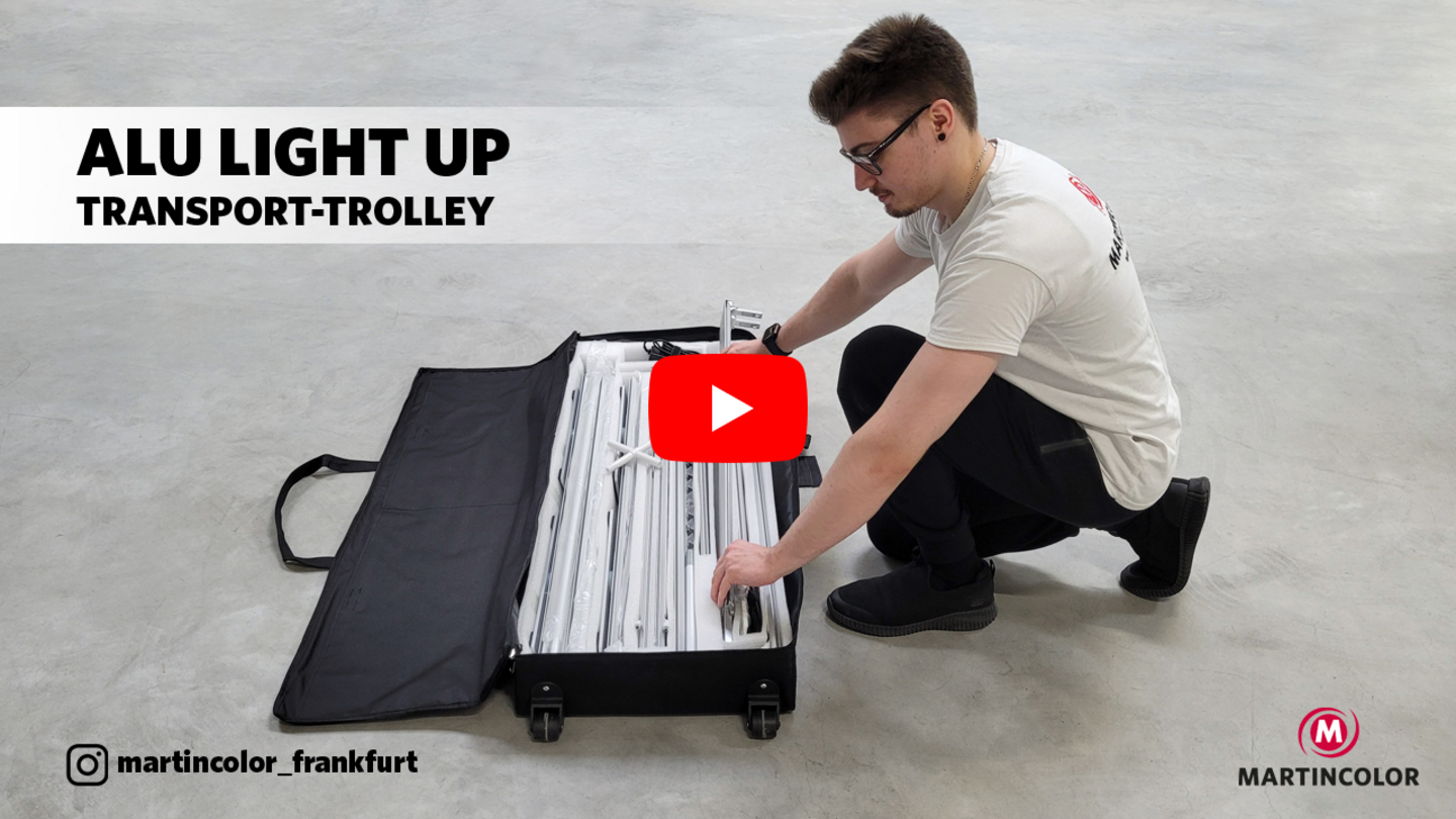 LED exhibition wall transport trolley